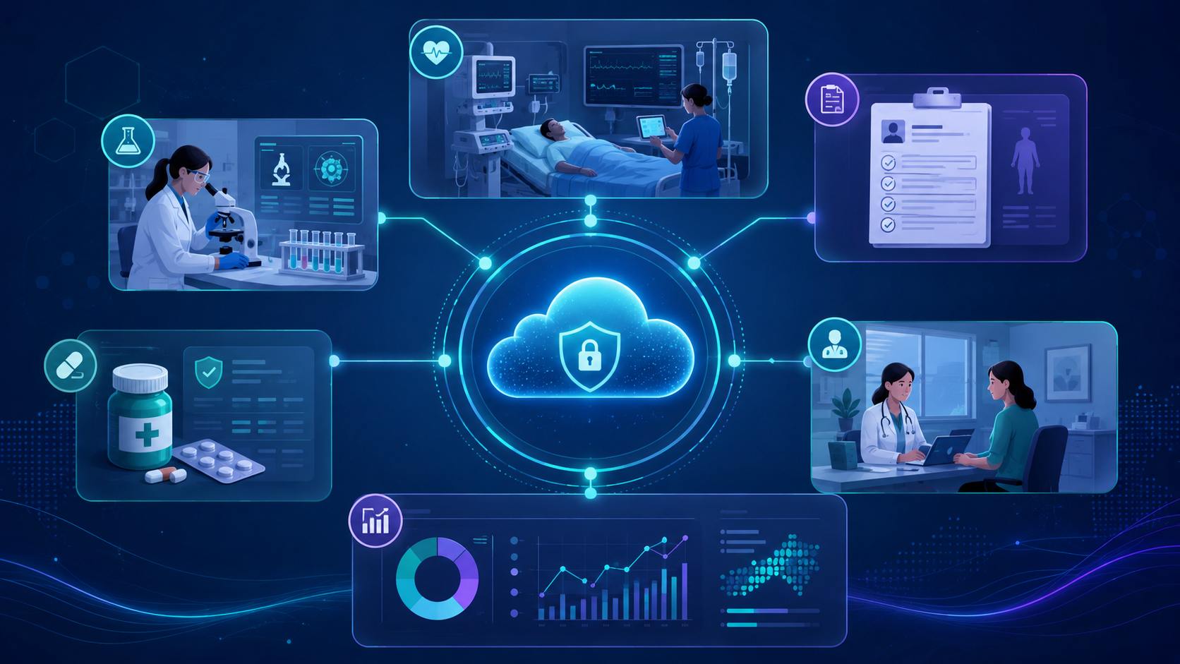 Venba healthcare platform connecting critical care, lab intelligence, clinical workflows, mobile access and healthcare analytics